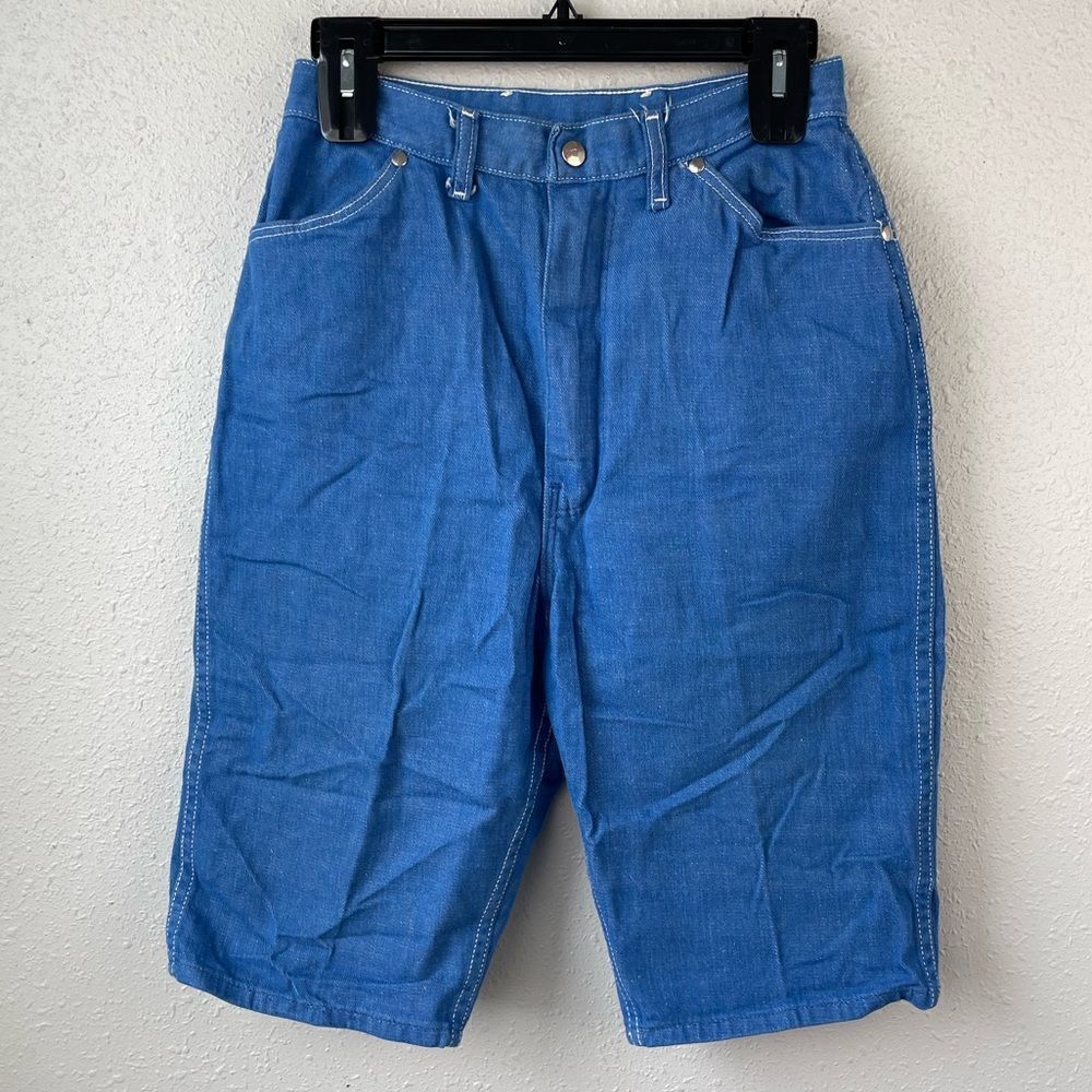 Vintage 60’s Sanforized Wrangler Blue Bell Denim Shorts Size Misses 16